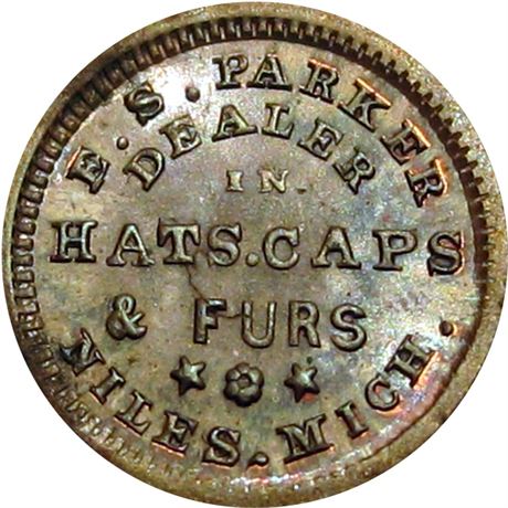 230  -  MI700C-2a R5 Raw MS64 Niles Michigan Civil War token