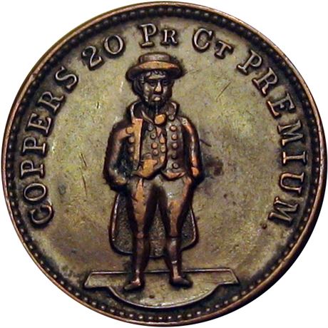 342  -  PA765J-1a R4 Raw EF Pittsburgh Pennsylvania Civil War token