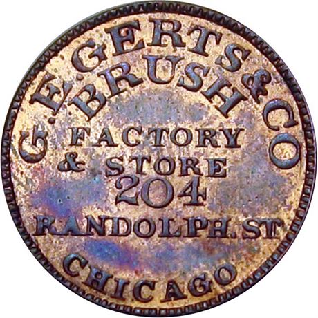 151  -  IL150 Z-1a R4 Raw MS64 Chicago Illinois Civil War token
