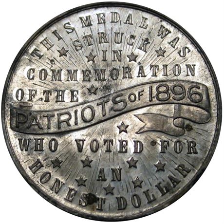662  -  WM 1896 WM  Raw UNC Details William McKinley Political Campaign token