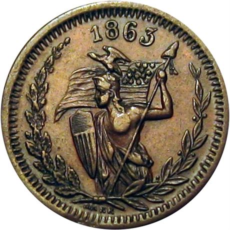 361  -  WI510AD-1a R4 Raw EF Milwaukee Wisconsin Civil War token