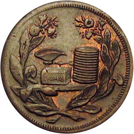 330  -  PA 13F-6a R4 Raw AU Allegheny City Pennsylvania Civil War token