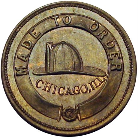 571  -  MILLER IL 40  Raw MS63 Chicago Illinois Merchant token