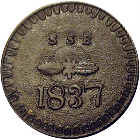 487  -  LOW 139 / HT-464 R6 Raw VF+  Hard Times token