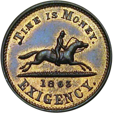 254  -  NY630AK-1a R1 Raw MS65  New York Civil War token
