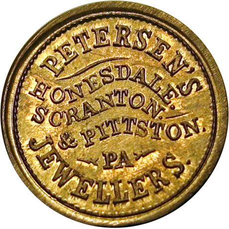 331  -  PA464A-1do R9 NGC MS64 Honesdale Pennsylvania Civil War token