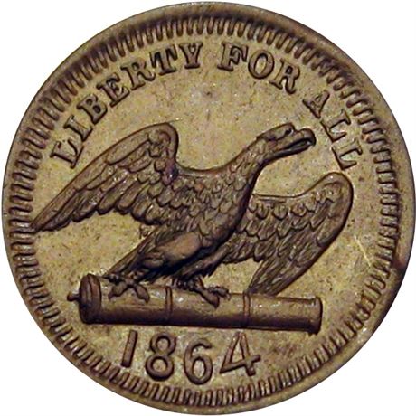 63  -  160/417 a R4 Raw AU+  Patriotic Civil War token