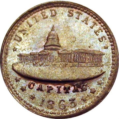 87  -  234/431 a R6 Raw MS63 Indiana Primitive Patriotic Civil War token