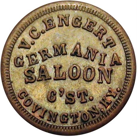 187  -  KY150D-2a R5 Raw AU Covington Kentucky Civil War token