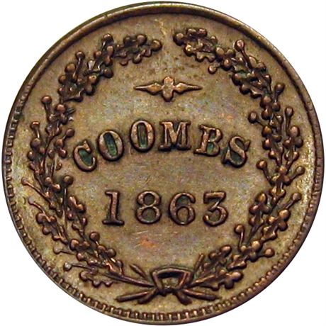 334  -  PA750I-1a R5 Raw EF+ Philadelphia Pennsylvania Civil War token