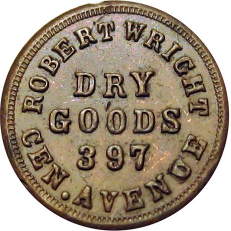 302  -  OH165GS-19a R8 Raw EF Cincinnati Ohio Civil War token