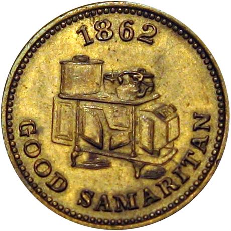 215  -  MI370D-2b R4 Raw AU Grand Rapids Michigan Civil War token