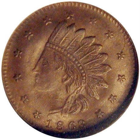 22  -   69/69 a R10 NGC MS62 BN  Patriotic Civil War token