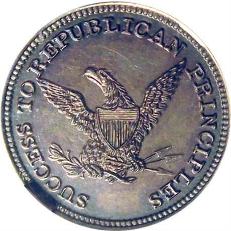 648  -  AL 1860-60 Silver  NGC MS63 Abraham Lincoln Political Campaign token