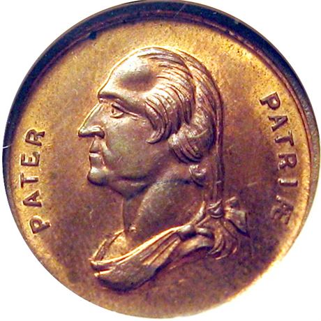 37  -  113/294 a R9 NGC MS64 RB George Washington Patriotic Civil War token