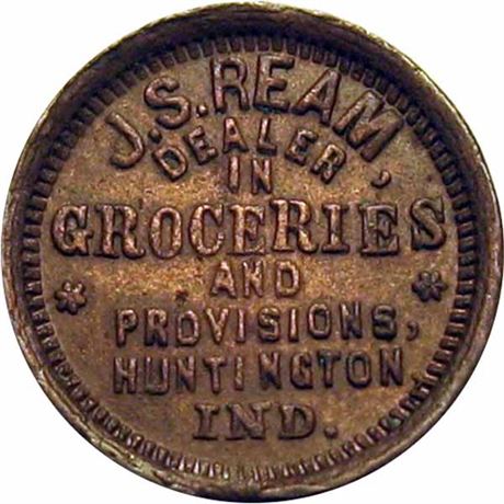 118  -  IN430G-1a R7 Raw EF Details Huntington Indiana Civil War token