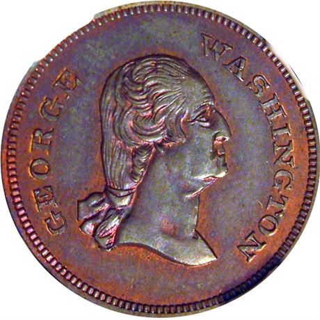 449  -  MILLER PA 230A  NGC MS65 BN Washington Philadelphia PA Merchant token