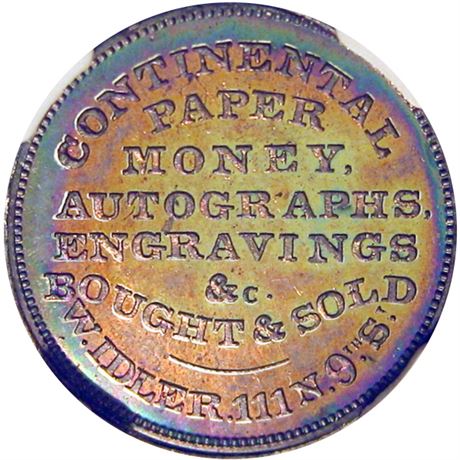 450  -  MILLER PA 230H  NGC MS65 Coin Dealer Philadelphia PA Merchant token