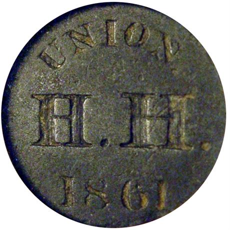 257  -  LU H-1g R9 NGC G4 1861 Union H. H. George Washington Civil War token