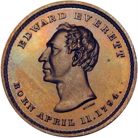 489  -  JBELL 1860-5 CU  Raw MS63 John Bell Political Campaign token