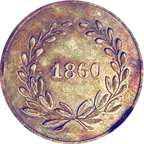 435  -  MILLER PA  90D  NGC MS63 1860 Coin Dealer Philadelphia PA Merchant token