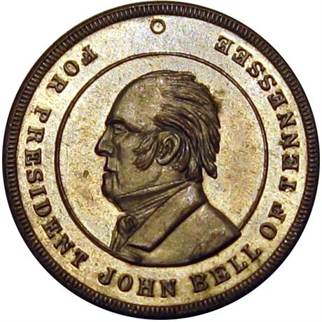 74  -  509A/510A mp R9 NGC MS65 John Bell / Presidents House Civil War token
