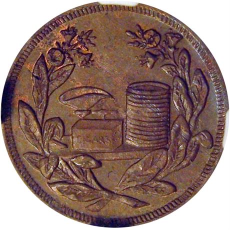 242  -  PA765S-5a R9 NGC MS64 BN Pittsburgh Pennsylvania Civil War token