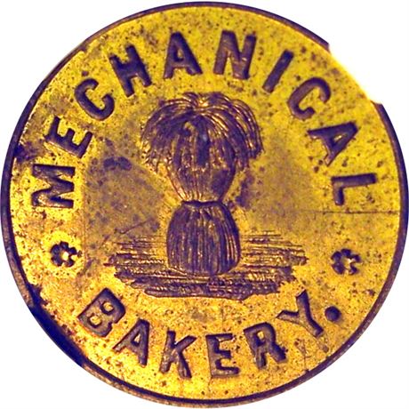 408  -  MILLER MA  53  NGC MS63 Boston Massachusetts Merchant token