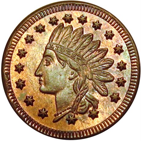 25  -   84/148 a R7 NGC MS62 BN  Patriotic Civil War token
