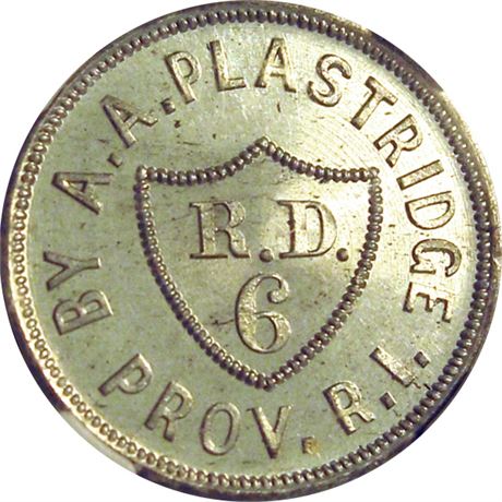 469  -  MILLER RI 20  NGC MS65 Providence Rhode Island Merchant token