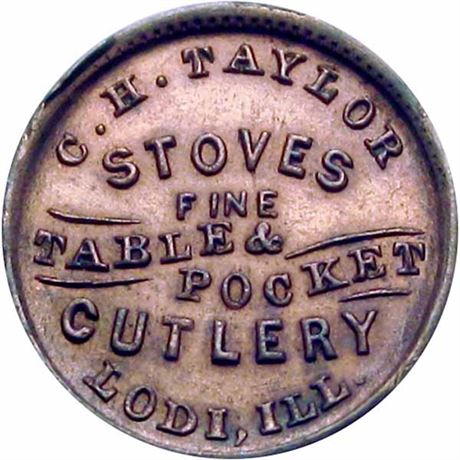 113  -  IL520A-1a R7 Raw UNC Details Lodi Illinois Civil War token