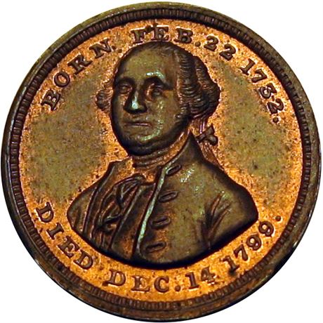 458  -  MILLER PA 364  Raw MS63 George Washington Philadelphia PA Merchant token