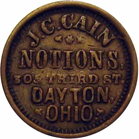 196  -  OH230A-1a R4 Raw VF Details Dayton Ohio Civil War token
