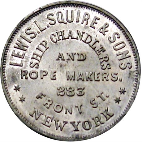 711  -  MILLER NY  836  Raw MS63 New York City Merchant token