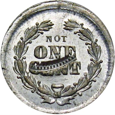 255  -  NY630BB- 5e R7 Raw UNC Details White Metal New York Civil War token