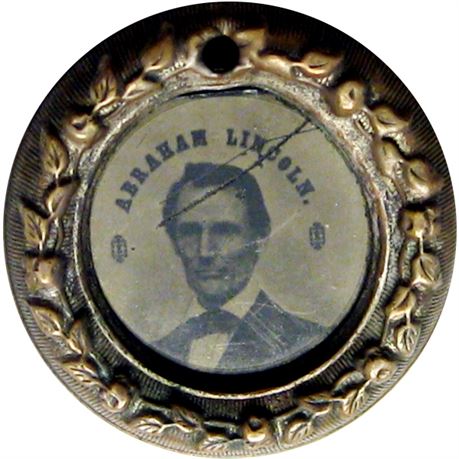 917  -  AL 1860-87A Ferrotype  Raw EF Abraham Lincoln Political Campaign token
