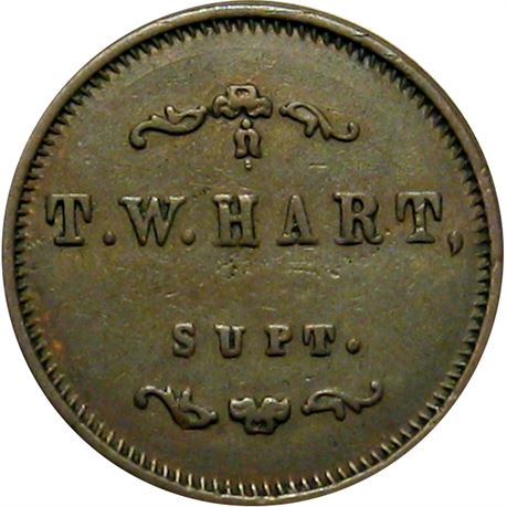 329  -  WI510 Q-1a R7 Raw EF Details Rare Milwaukee Wisconsin Civil War token