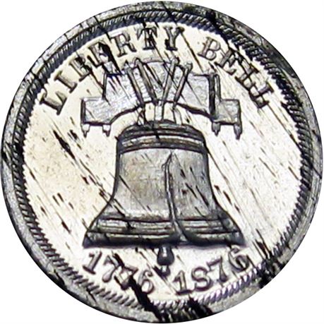 851  -  MILLER PA 309E  Raw MS62 Lingg Philadelphia Pennsylvania Merchant token