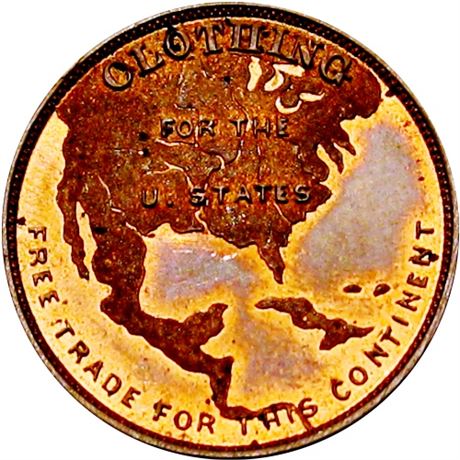 624  -  MILLER NY  386  Raw MS64 New York City Merchant token