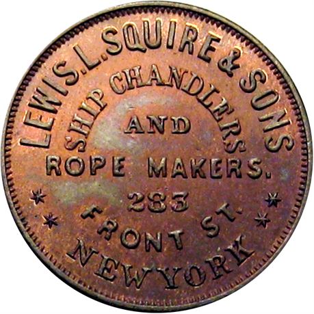 709  -  MILLER NY  833  Raw MS63 New York City Merchant token
