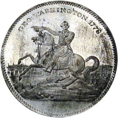859  -  MILLER PA 340  Raw MS62 Robert Lovett Philadelphia Merchant token