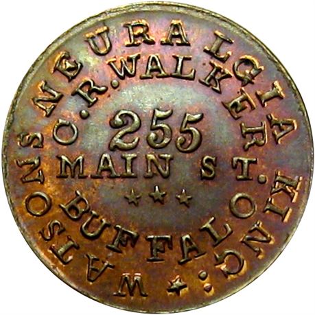 249  -  NY105R-1a R5 Raw MS64 Buffalo New York Civil War token
