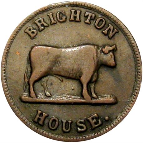 271  -  OH165 R-12a1 R6 Raw VF+ Bull Cincinnati Ohio Civil War token