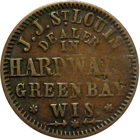 317  -  WI250I-2a R8 Raw VF Green Bay Wisconsin Civil War token
