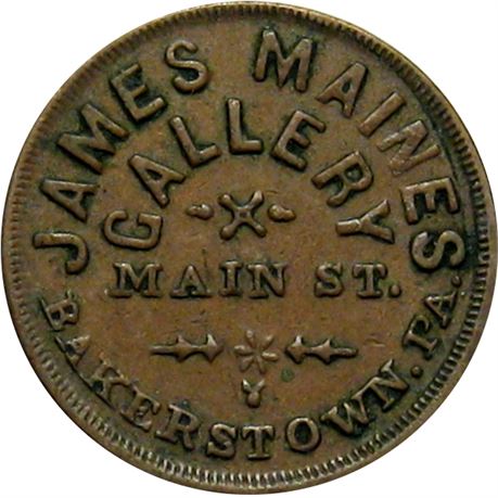 306  -  PA060A-1a R5 Raw VF+ Bakerstown Pennsylvania Civil War token