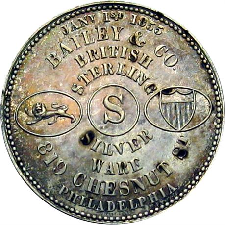 811  -  MILLER PA  30  Raw MS61 Philadelphia Pennsylvania Merchant token