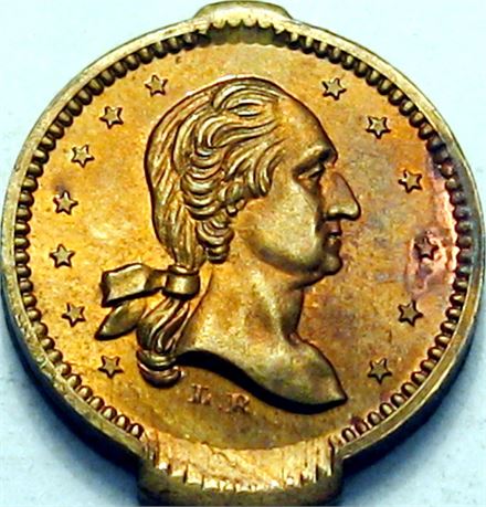814  -  MILLER PA  85B  Raw MS64 George Washington Philadelphia Merchant token