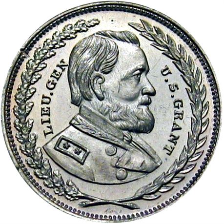 936  -  USG 1868-12 Brzd WM  Raw MS63 U. S. Grant Political Campaign token