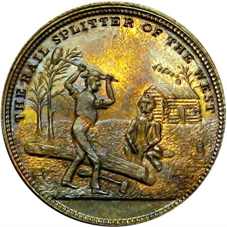 745  -  MILLER NY  951  Raw MS64 Abraham Lincoln New York City Merchant token