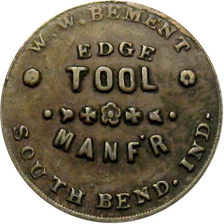 209  -  IN860A-1a R8 Raw FINE+ Primitive South Bend Indiana Civil War token
